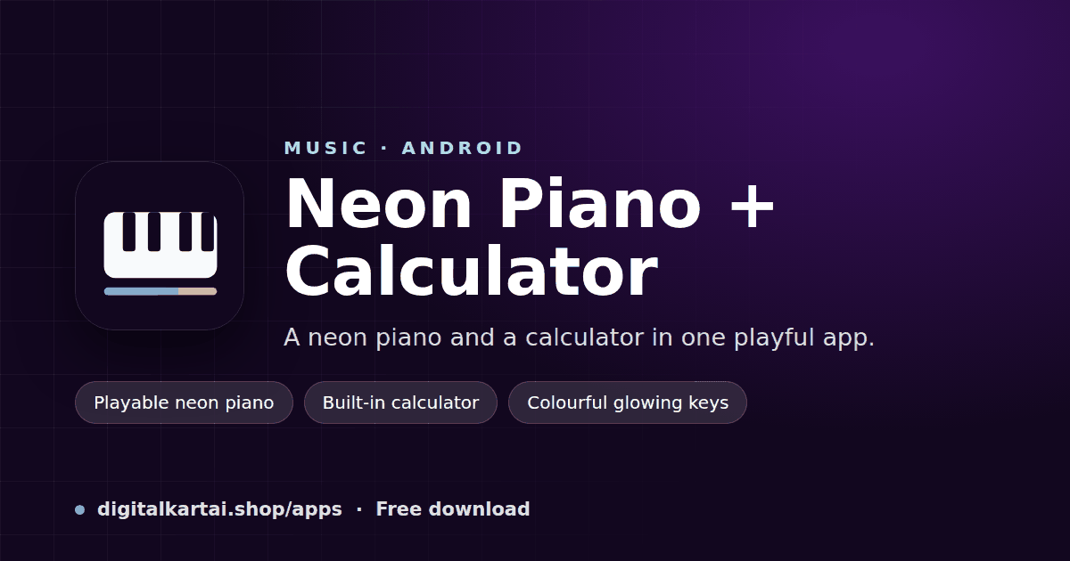 Neon Piano + Calculator preview