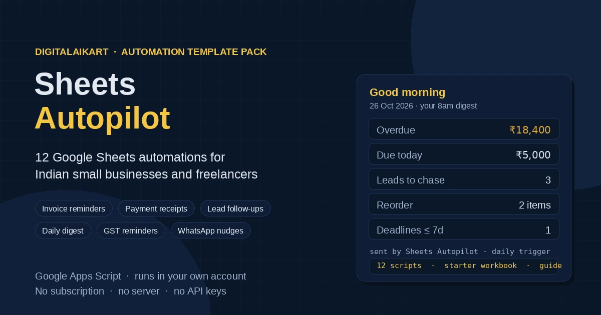 Sheets Autopilot — 12 Google Sheets automations
